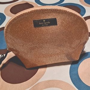Kate Spade Mavis Street Taden Rose Gold Glitter Cosmetic